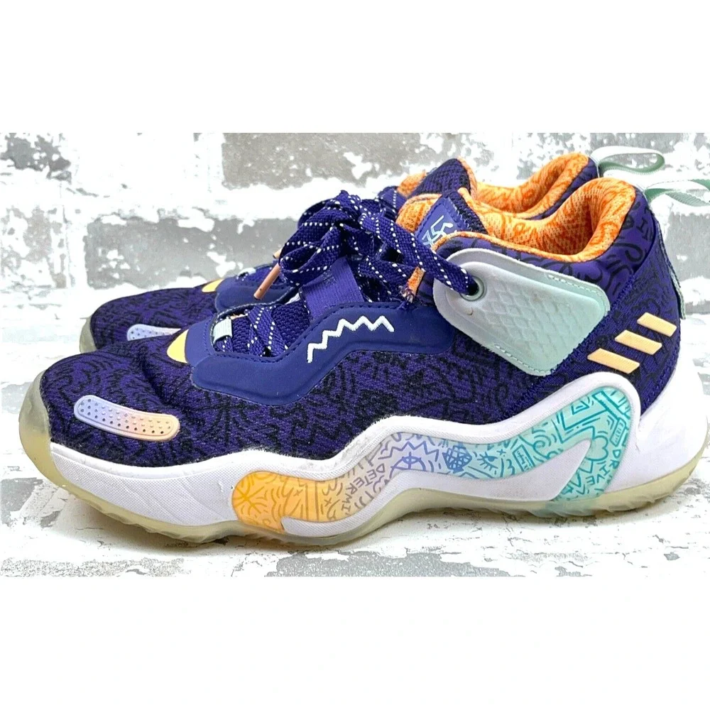 Adidas D.O.N Issue #3 Jazz Purple Yellow Donovan Mitchell‎ DON Sneaker Size 5.5
